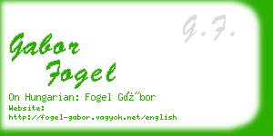 gabor fogel business card